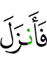 Then Allah sent down