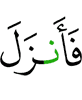 Then Allah sent down